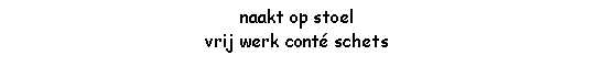 Text Box: naakt op stoel vrij werk cont� schets 